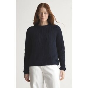 Quince Navy Crew Neck Sweater